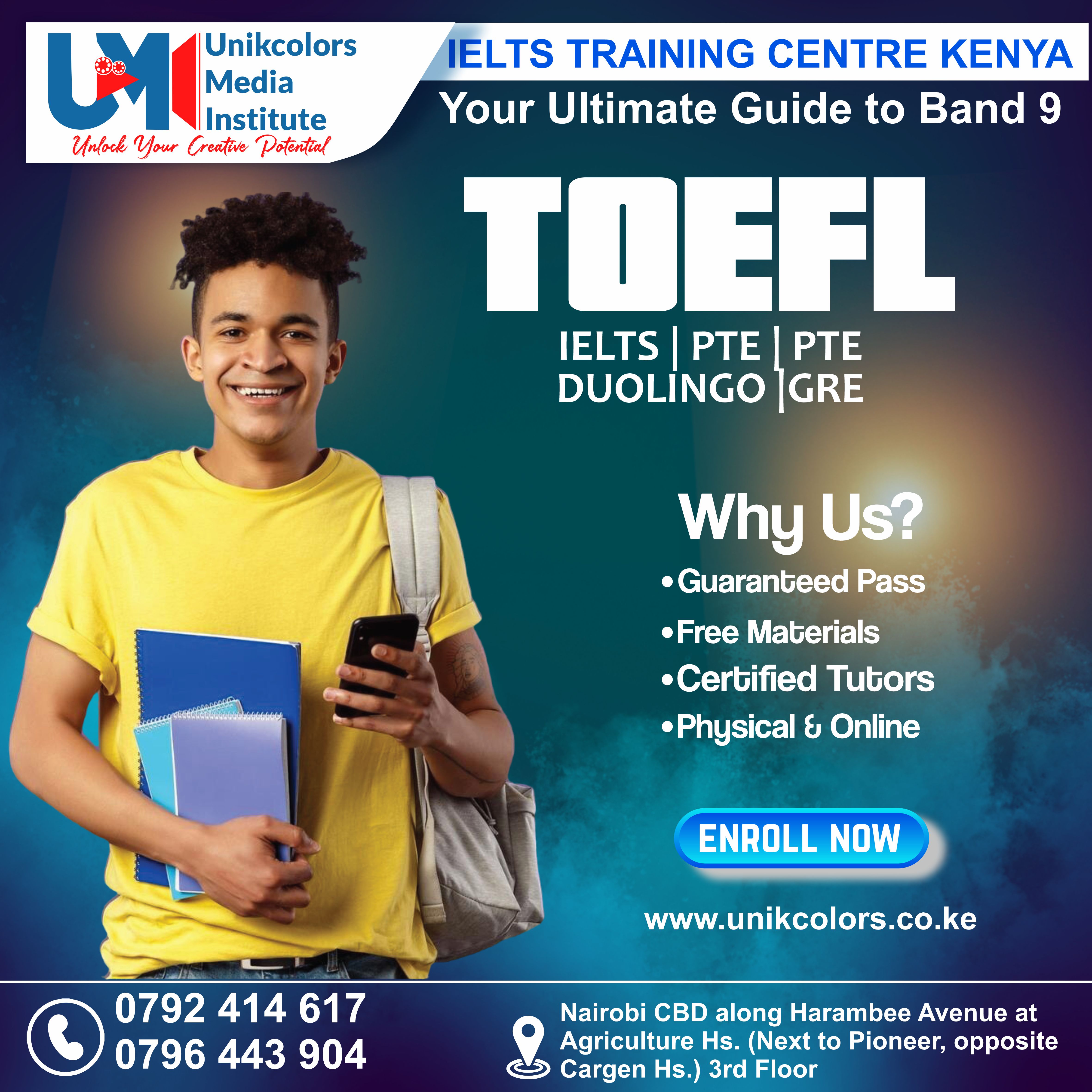 IELTS TRAINING CENTRE KENYA - IELTS PREPARATION | OET | TOEFL | PTE | GRE | DUOLINGO